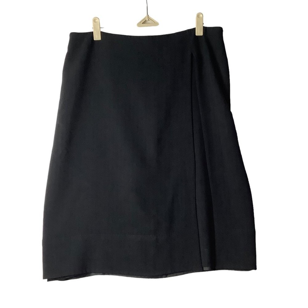 Max Mara Pencil Skirt Women Size 12 Made in Italy Lined Back Zip Front Slit